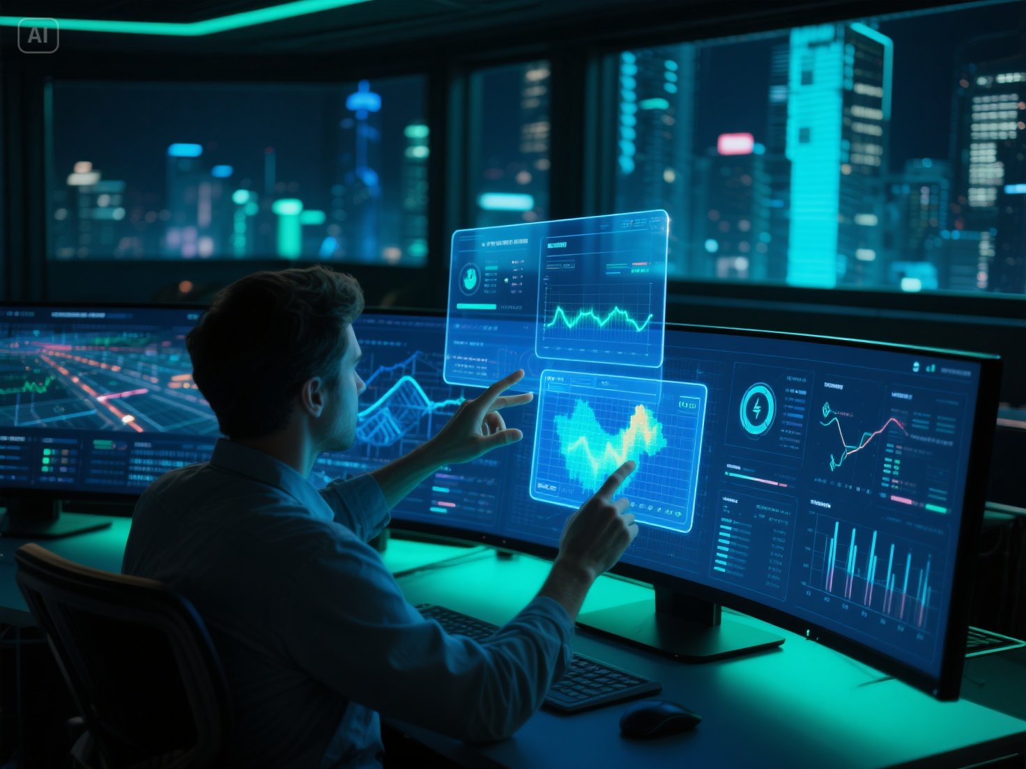 jimeng-2025-06-03-4804-Data analyst in dimly lit control room at night. Focus on hands interacting_ ....jpeg